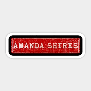 vintage retro plate Amanda Shires Sticker